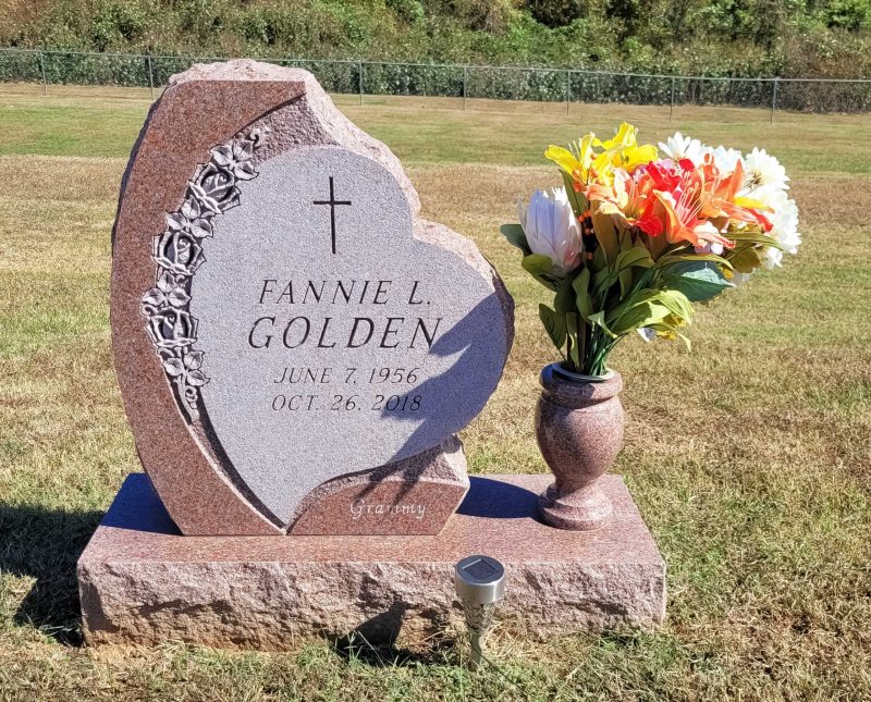 Golden Red Granite Headstone