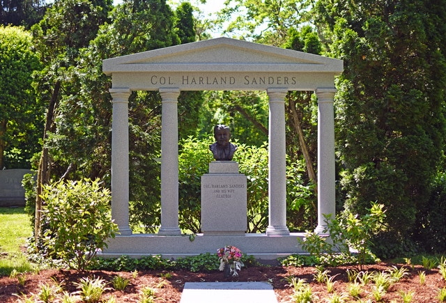 Colonel Sanders Memorial with Bronze Bust