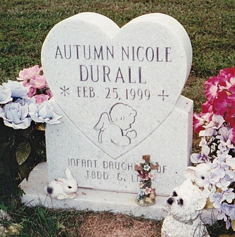 Durall Heart Shaped Marble Infant and Child Headstone with Praying Angel