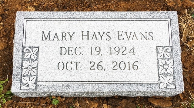 Evans Florals on Gray Granite