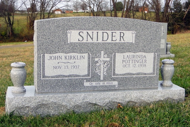 Snider Gray Monument with Double Gray Vase